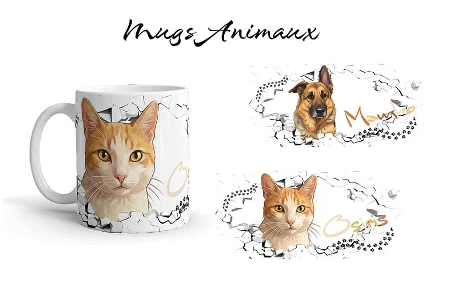 Magnets Mugs personnalises photographe Bazas Langon Marmande - Larriaut Photos - presentation mug animaux